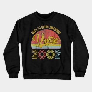 Classic 18th birthday for men women Vintage Rainbow 2002 Crewneck Sweatshirt